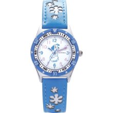 Cannibal Kid's Quartz Watch With White Dial Analogue Display And Blue Plastic Or Pu Strap Ck222-05