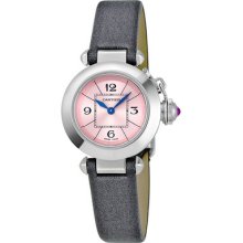 Cartier Miss Pasha Pink Dial Satin Strap Ladies Watch W3140026