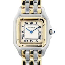 Cartier Panther Two Tone Three Row Bracelet Ladies Watch