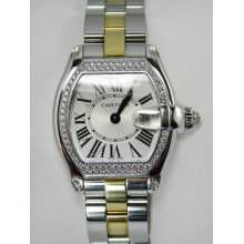 Cartier Roadster Solid 18k & Factory Diamonds White Gold Watch We500160