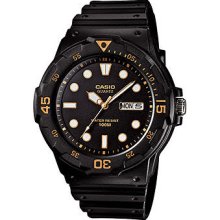 Casio Men's MRW200H-1EV Black Resin Quartz Watch with Black Dial