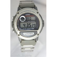 Casio Men's W89h Illuminator Digital Watch Alarm Chronograph Steel Band