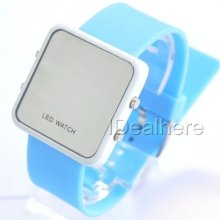 Casual Unisex Mirror Digital Led Display Watch