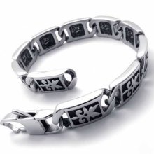 Cet Domain Sz1475354 Titanium Steel 316l Silver Bracelet Mens Jewelry