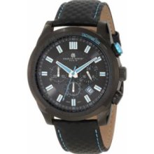 Charles-Hubert Paris 3946-BE Black-Plated Stainless Steel Case Black Dial Chronograph Watch