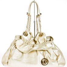 Christian Dior Gold Metallic Leather Le Trente Handbag