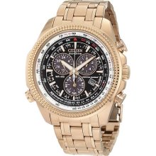 Citizen Bl5403-54e, Eco-drive Perpetual Calendar Alarm Chronograph Gold Watch