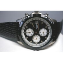 Citizen Chronograph Caliber 0510 1980's Leather Watch