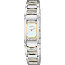 Citizen Eco-drive Silhouette Crystal Mop Dial Womens Wrist Watch Eg2734-56d