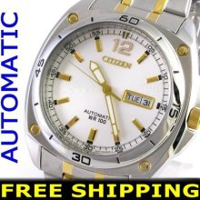 Citizen Men 2008 Automatic 8200 Sapphire Watch +warranty Nh7474-51ab