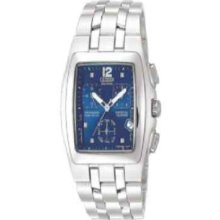 Citizen Mens Silvertone Ecodrive Wristwatch At0910-51e