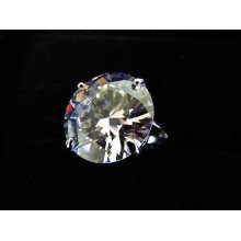 Clear Round Cubic Zirconia Cocktail Ring