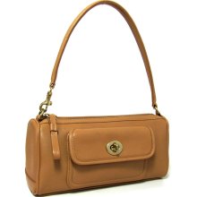 Coach 2001 Camel Penelope E/W Zippered Shoulder Bag/Wristlet Purse 9712 Lk Nu!