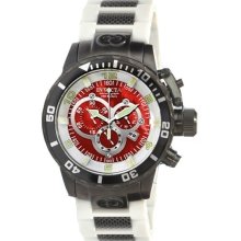 Corduba Chronograph Stainless Steel Case and Bracelet Red Tone Dial Date Display