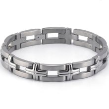 Cross Link Titanium Men's Bracelet 8.5 Inch