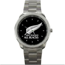 Custom Hot Item Rugby All Black Logo Sport Metal Watch Watches For Sale