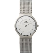 Danish Design Women's Quartz Watch With White Dial Analogue Display And Silver Stainless Steel Strap Dz120037