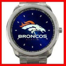 Denver Broncos Silvertone Sports Metal Watch 32903749