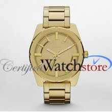 Diesel Dz5345 Watch Analog Unisex Gold Dial Stainless Steel Case Quartz 5345