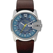 Diesel Men's DZ1399 Brown Calf Skin Quartz Watch with Blue Dial