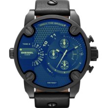 Diesel Watch, Chronograph Black Leather Strap 51mm DZ7257