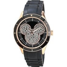 Disney Wrist Watch - Silicon Mickey Mouse Icon - Black and Gold