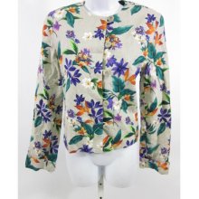 Doncaster Multi-color Floral Blazer Jacket Sz 4