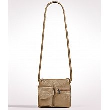 dressbarn Genuine Leather Multi Pocket Crossbody Bag