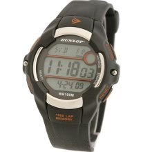 Dunlop DUN-102-G08 - Dunlop Men Digital Chronograph Watch, Orange Dial And Band Detail.