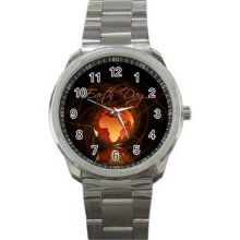 Earth Day Unisex Silver-Tone Sports Metal Watch 01