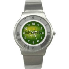 Earth Day Unisex Ultra Slim Stainless Steel Watch 12