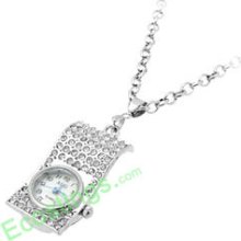 ELegant Necklace Skate Crystal Pendant Quartz Watches