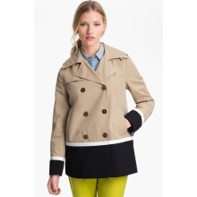 Ellen Tracy Colorblock Peacoat Womens Khaki