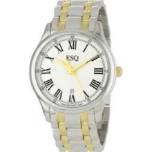 Esq By Movado Men's 07301387 Filmore Two-tone Silver Roman Dial Watch