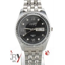 F04431 Fashion Steel Quartz Watch Lover's Wrist Watches For Men Women