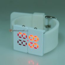 Fashion Digital Reading LED Silicon Band Unisex Wrist Watch