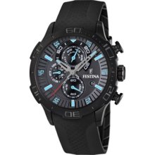 Festina Men's Chronograph Watch F16567/5 With Rubber Strap And Black Dial