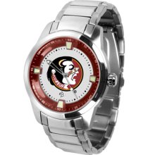 Florida State Seminoles Logo- Mens Titan Steel Watch