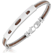 Forzieri - Forzieri Stainless Steel Bracelet with Plaque