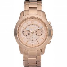 Fossil Grant Stainless Steel Rose Gold Chronograph 2-tone Watch Men's Fs4635