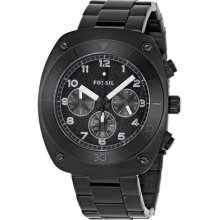 Fossil Sport Chronograph Black Ion-plated Stainless Steel Mens Watch Ch2777