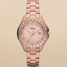 Fossil Womens Dylan Stainless Steel Watch - Rose Am4398