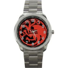 Game Of Thrones Targaryen Fire Blood Logo Sport Metal Watch