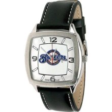 Game Time Black Mlb-Ret-Mil Mlb Men'S Mlb-Ret-Mil Retro Series Milwaukee Brewers Watch