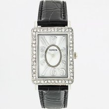 Geneva Women's Ladies Silver-tone Simulated Crystal Fashion Watch21013kol Nib$40