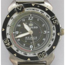 Gents' Galileo Space Conquest Quartz Watch Stainless Steel Flexi Bracelet