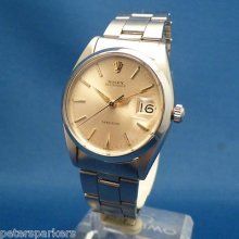 Gents Stainless Steel Rolex Oysterdate Precision Mechanical Wristwatch