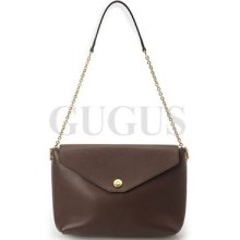 Genuine Celine Brown Clutch-cum-shoulder Bag Free Express Shipping