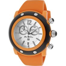 Glamrock Women's Miami Beach Chrono White Dial Orange/Black Resin Case