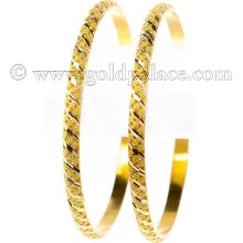 Gold Bangles 22K Size 2-10/16th Inches